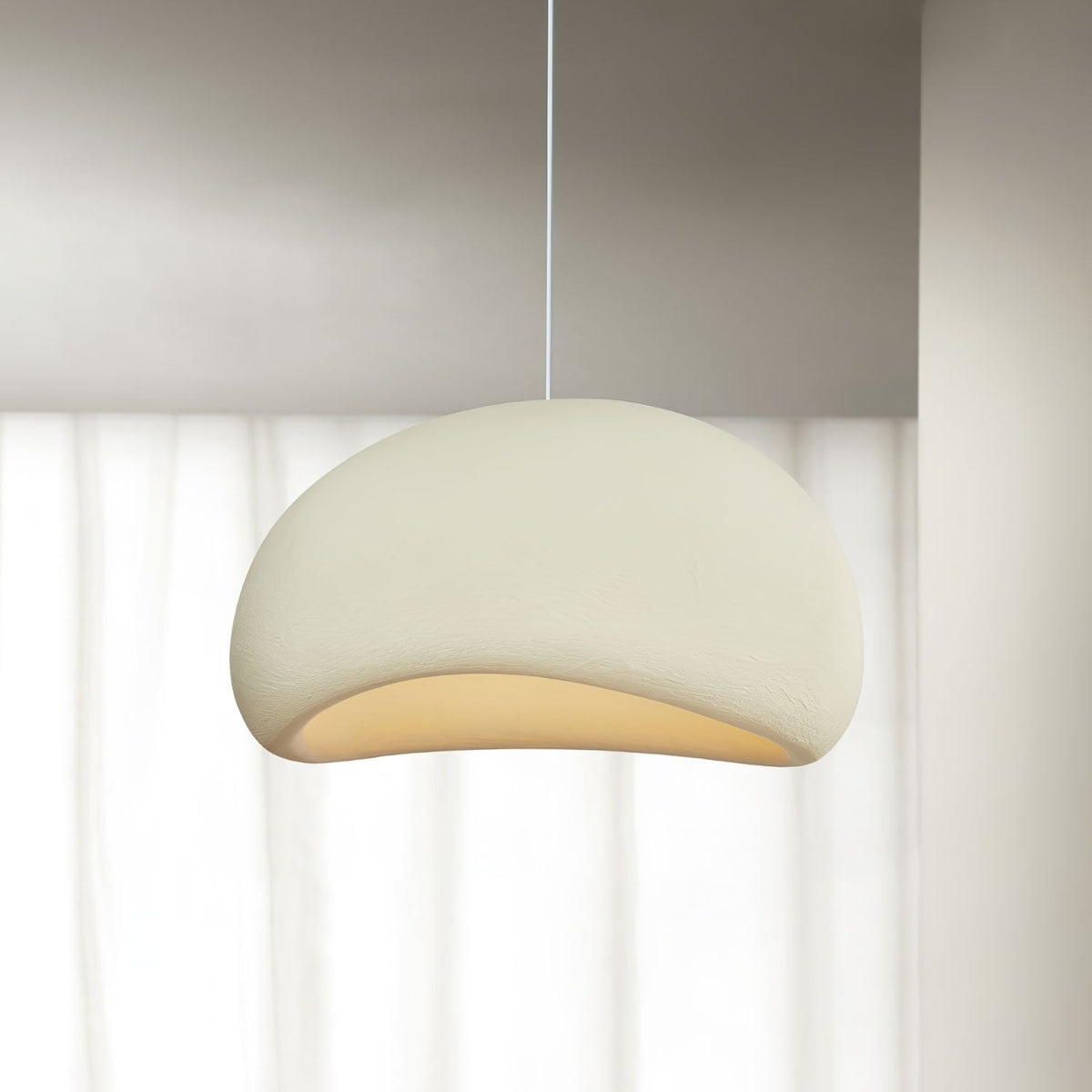 Organic White Cloud Pendant Light – Sphere Shade