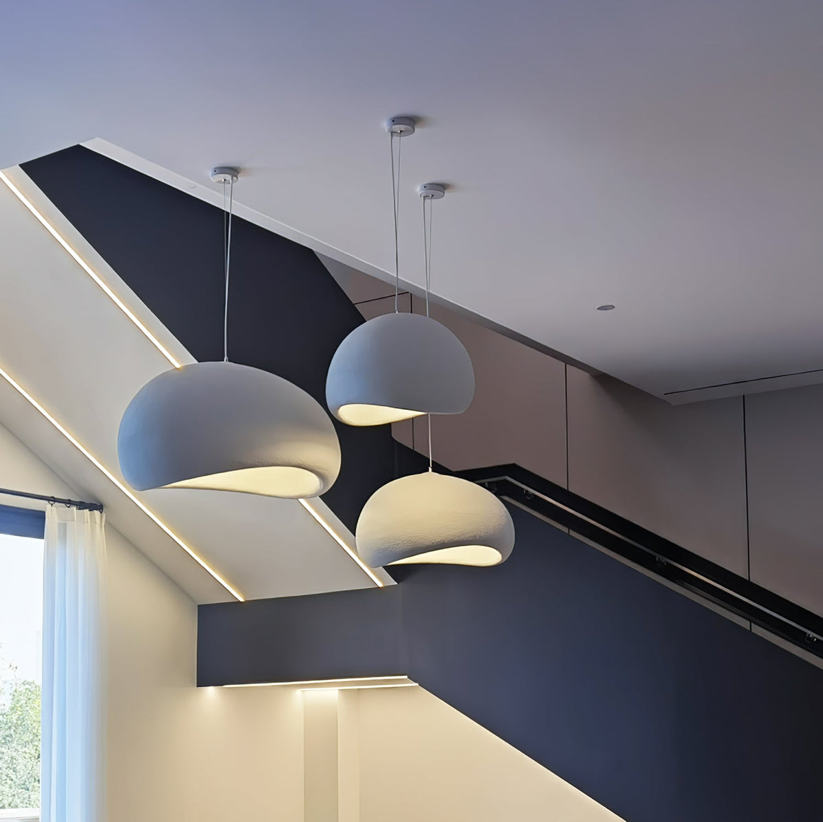 Organic White Cloud Pendant Light – Sphere Shade
