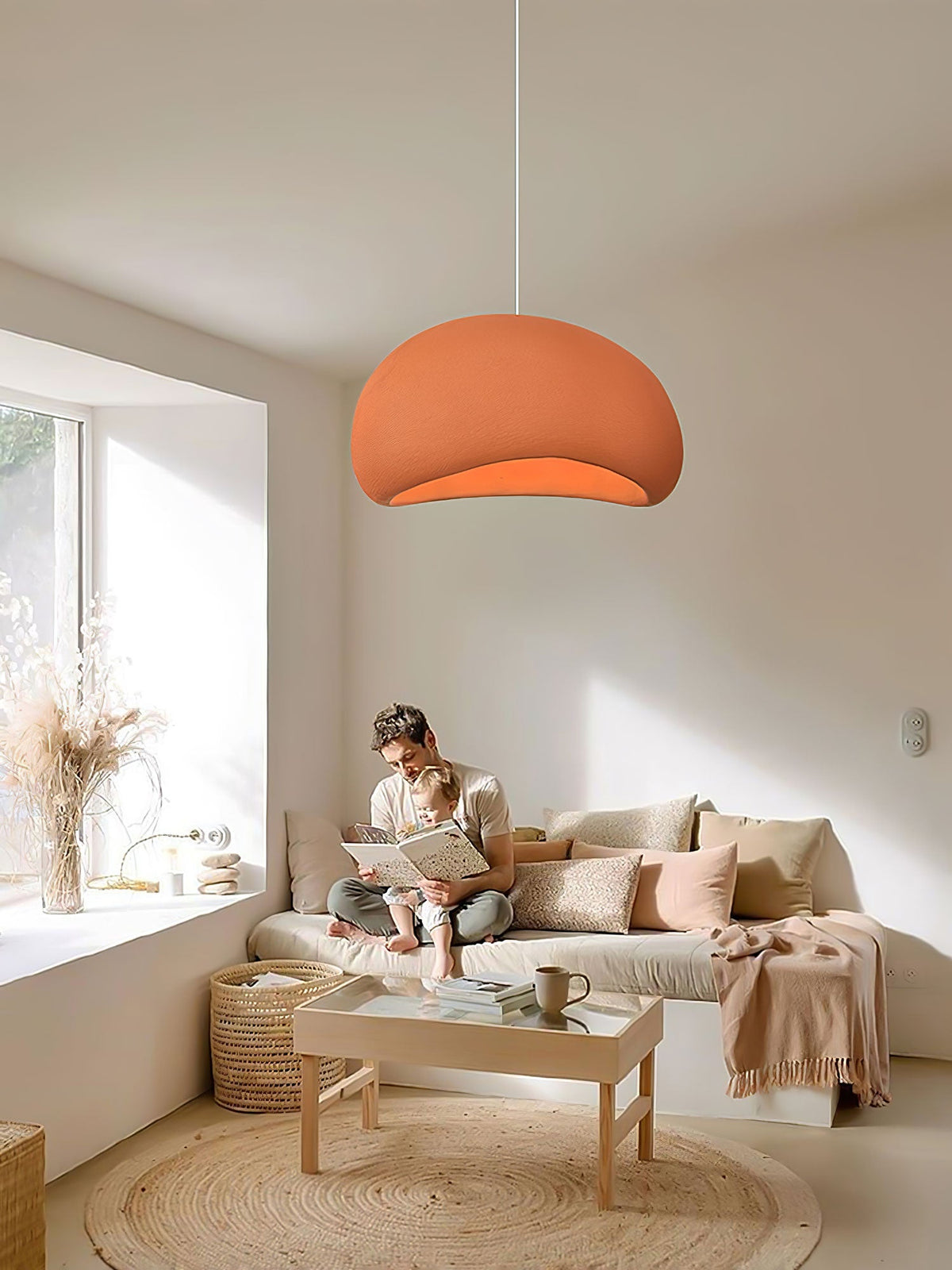 Organic White Cloud Pendant Light – Sphere Shade