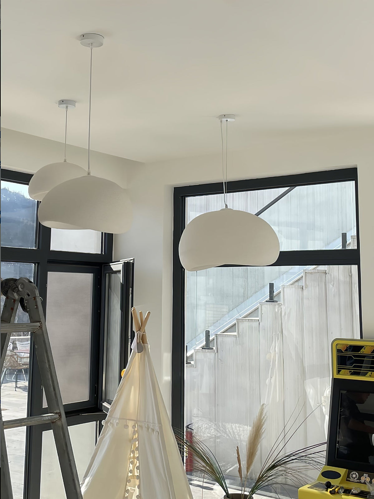 Organic White Cloud Pendant Light – Sphere Shade