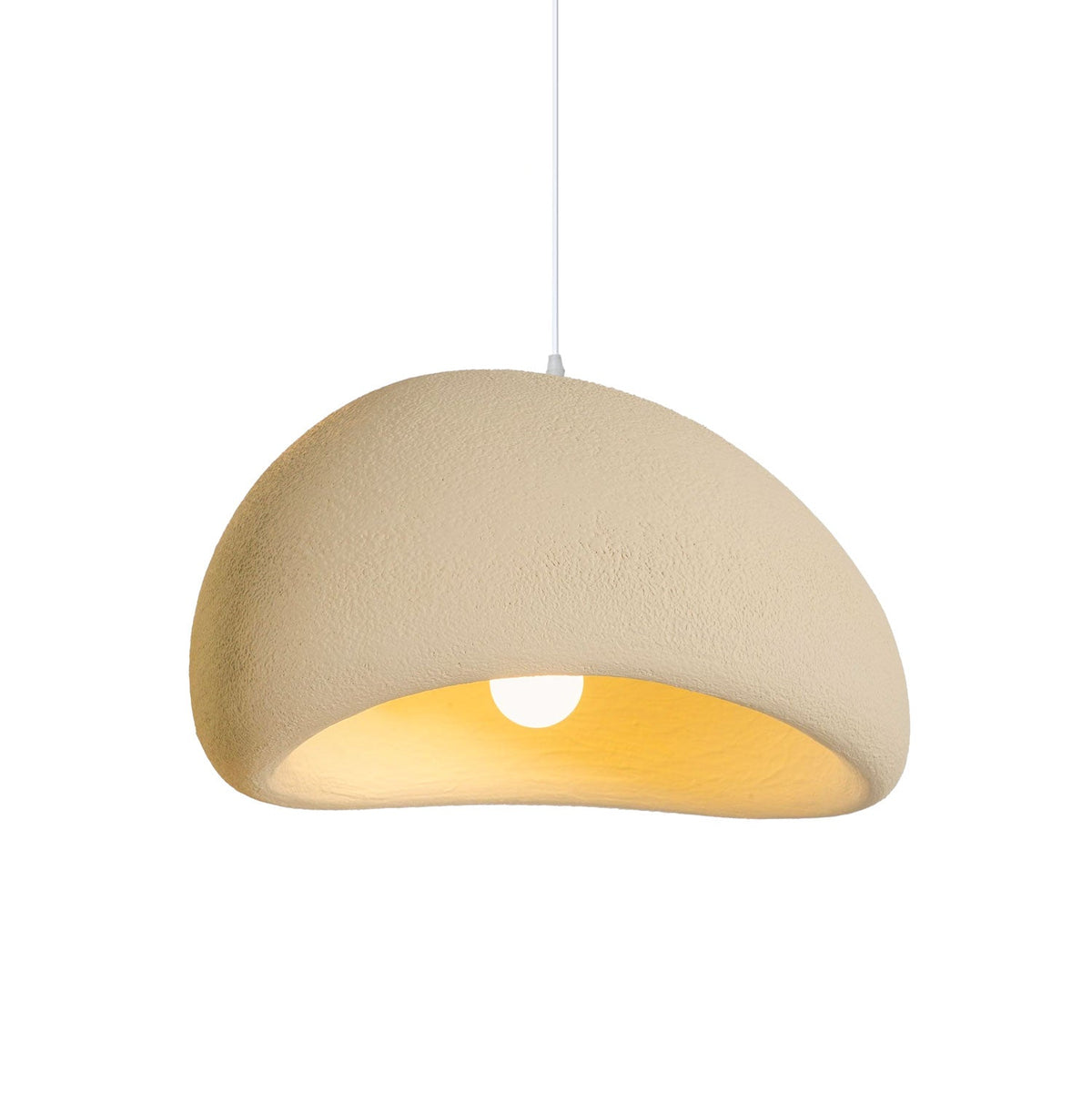 Organic White Cloud Pendant Light – Sphere Shade