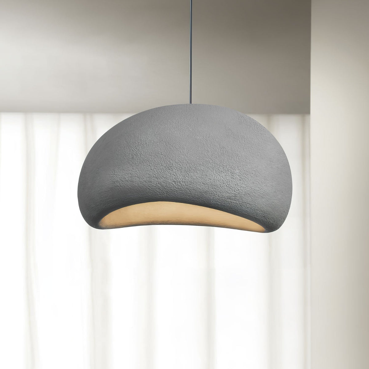 Organic White Cloud Pendant Light – Sphere Shade