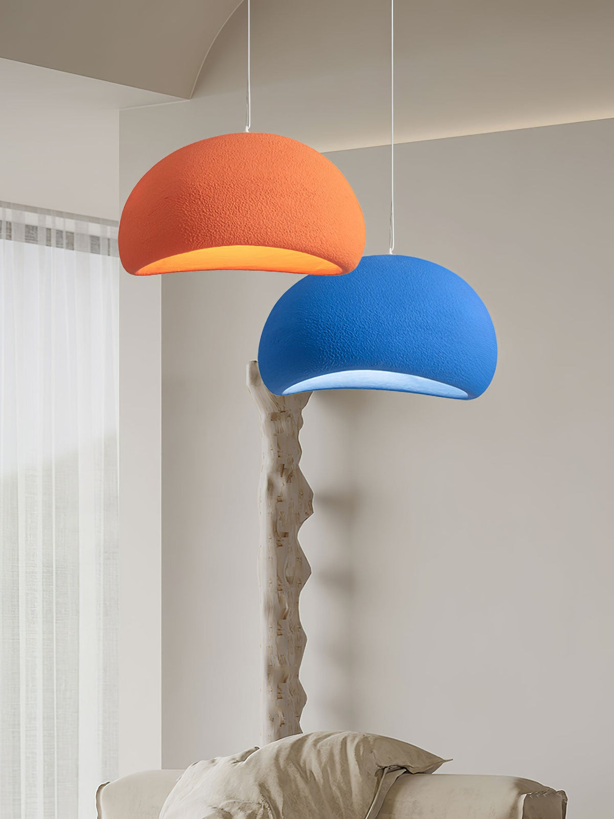 Organic White Cloud Pendant Light – Sphere Shade