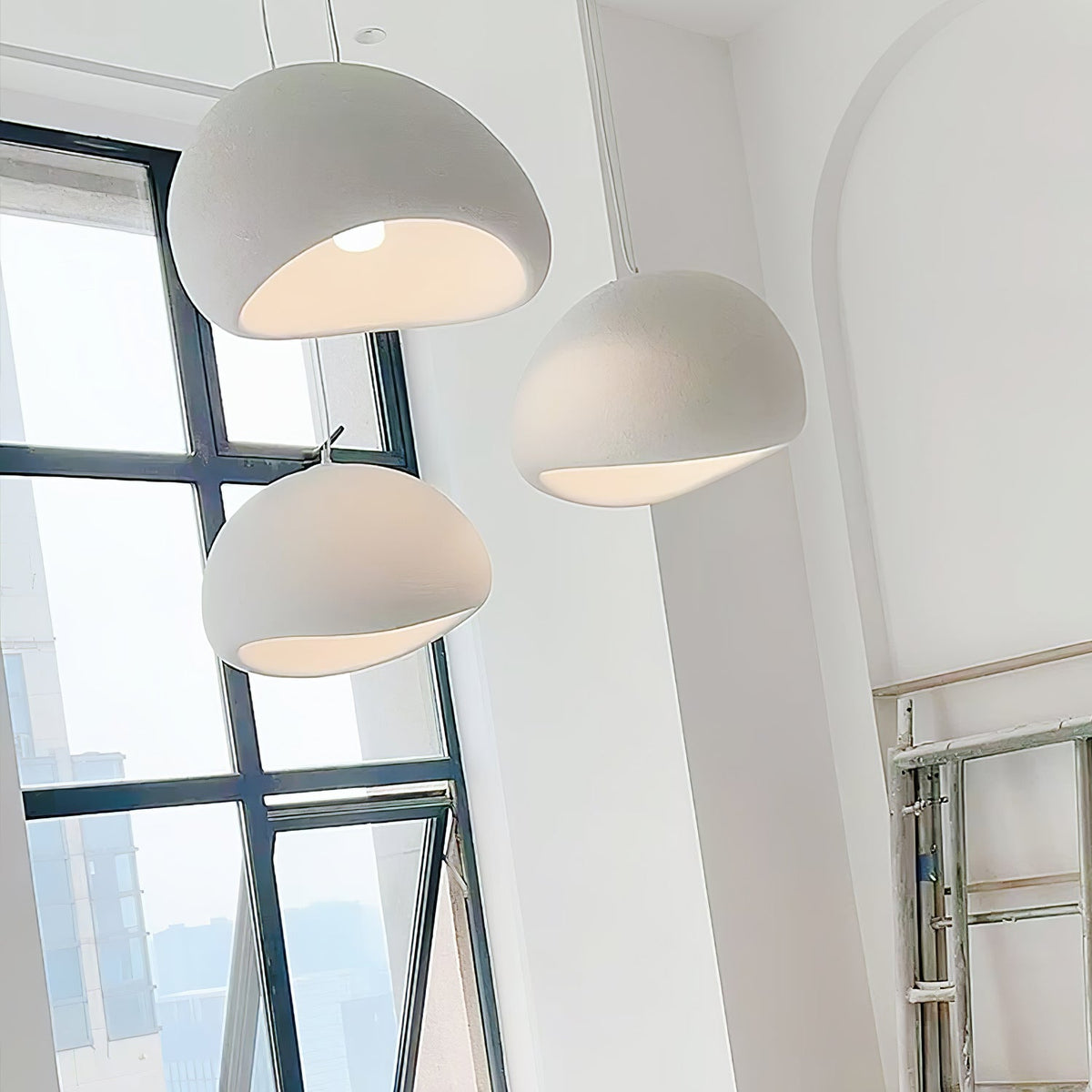 Organic White Cloud Pendant Light – Sphere Shade