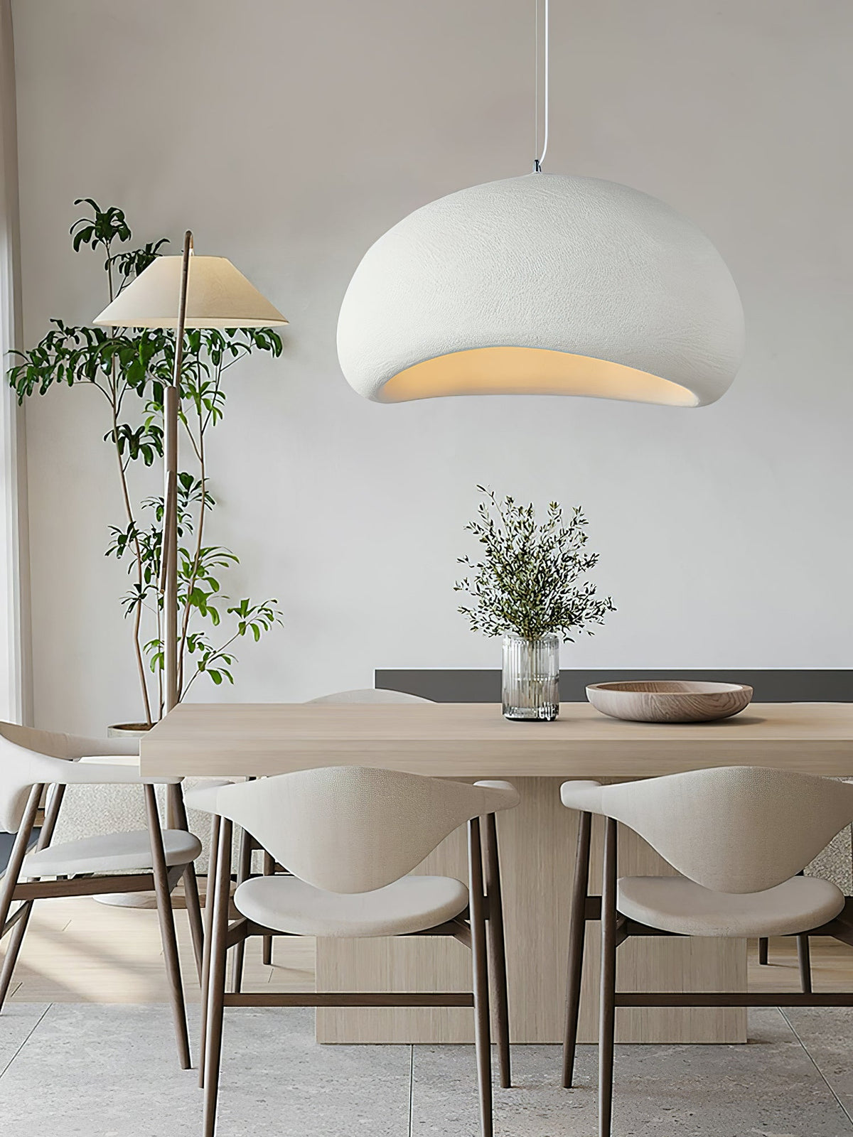 Organic White Cloud Pendant Light – Sphere Shade