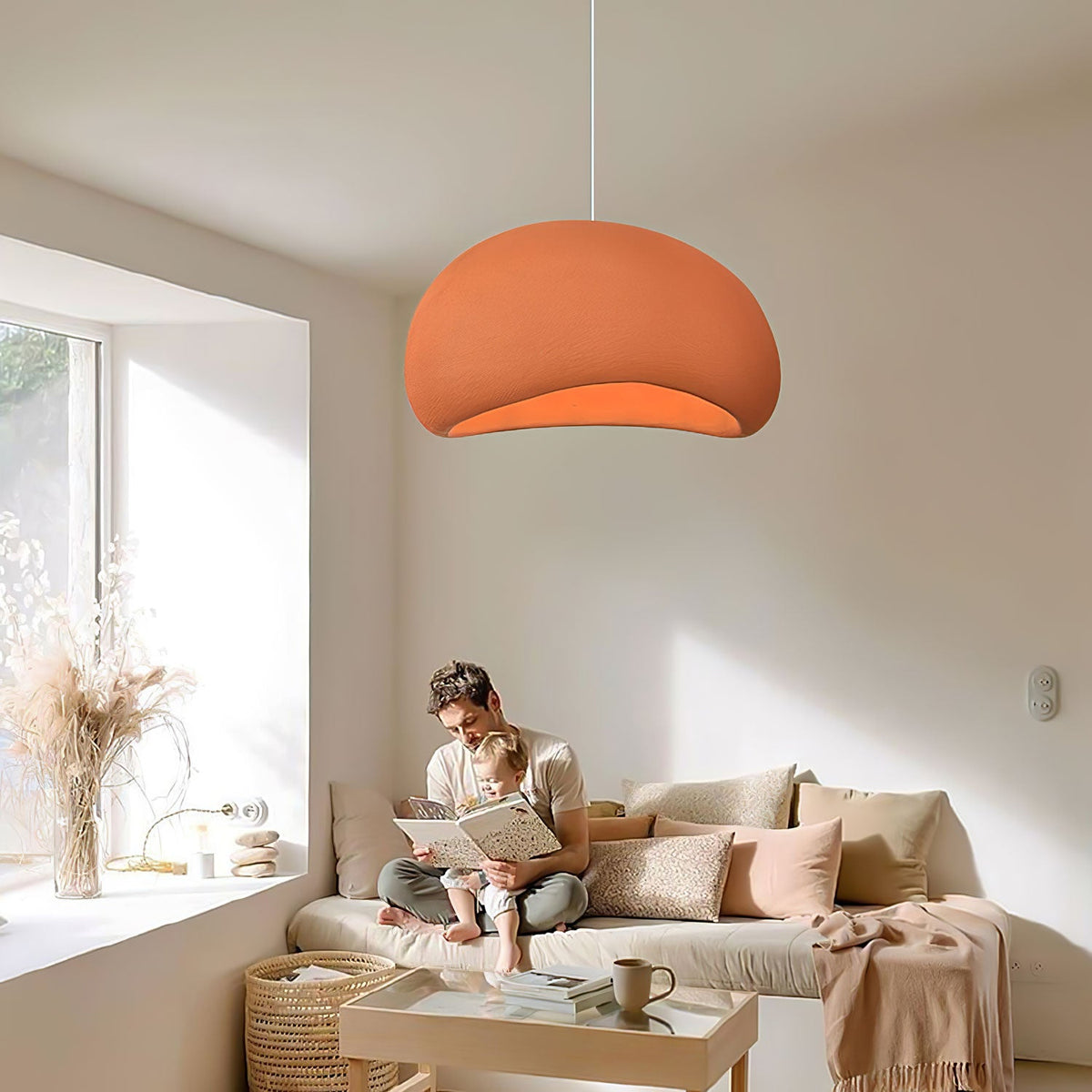 Organic White Cloud Pendant Light – Sphere Shade