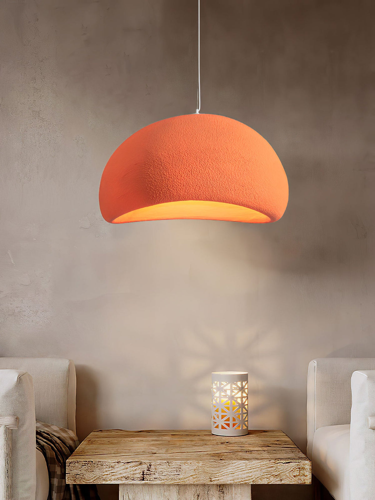 Organic White Cloud Pendant Light – Sphere Shade