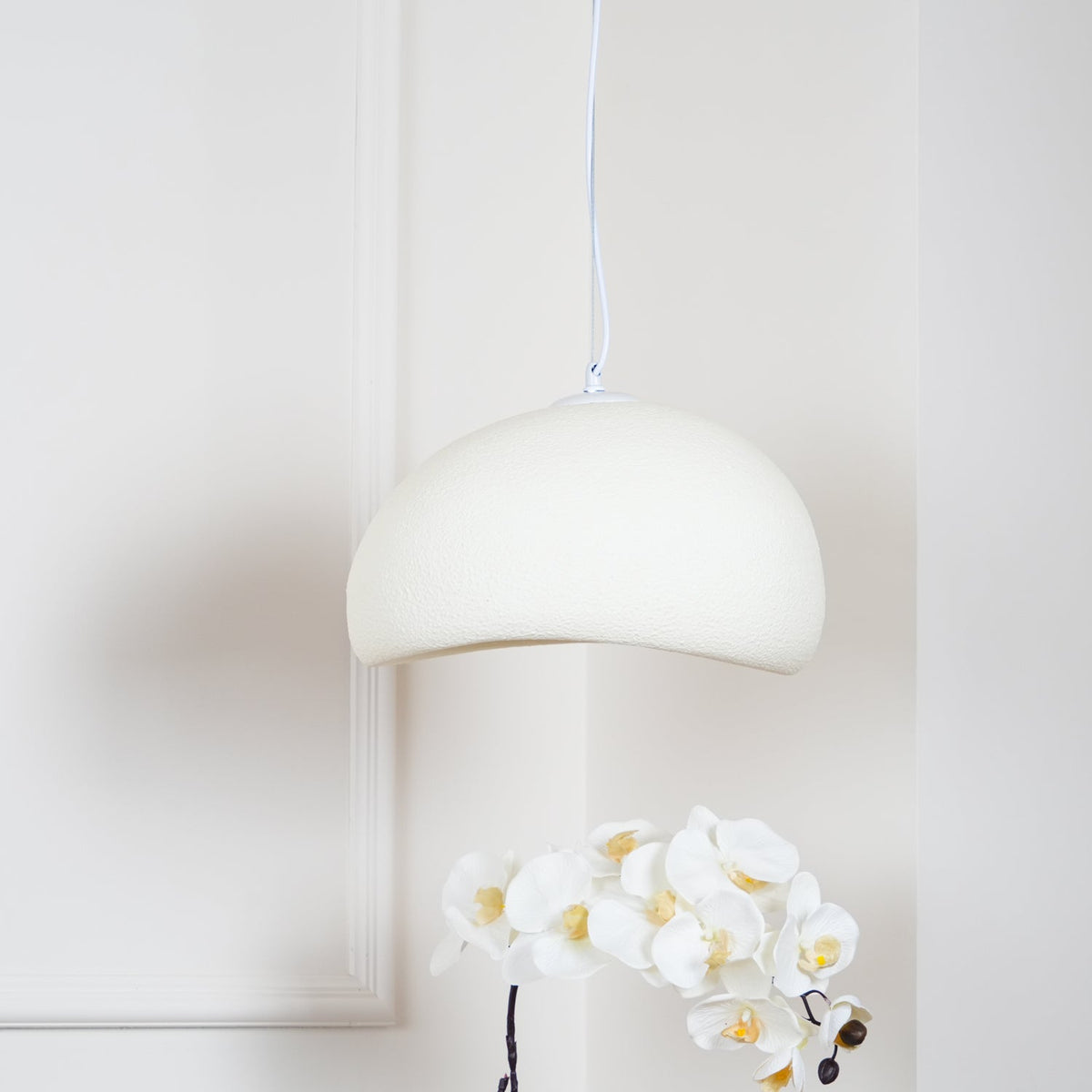 Organic White Cloud Pendant Light – Sphere Shade