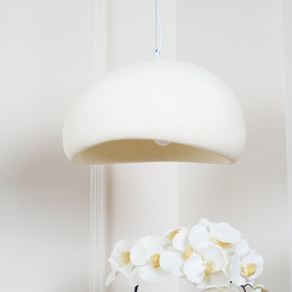 Organic White Cloud Pendant Light – Sphere Shade