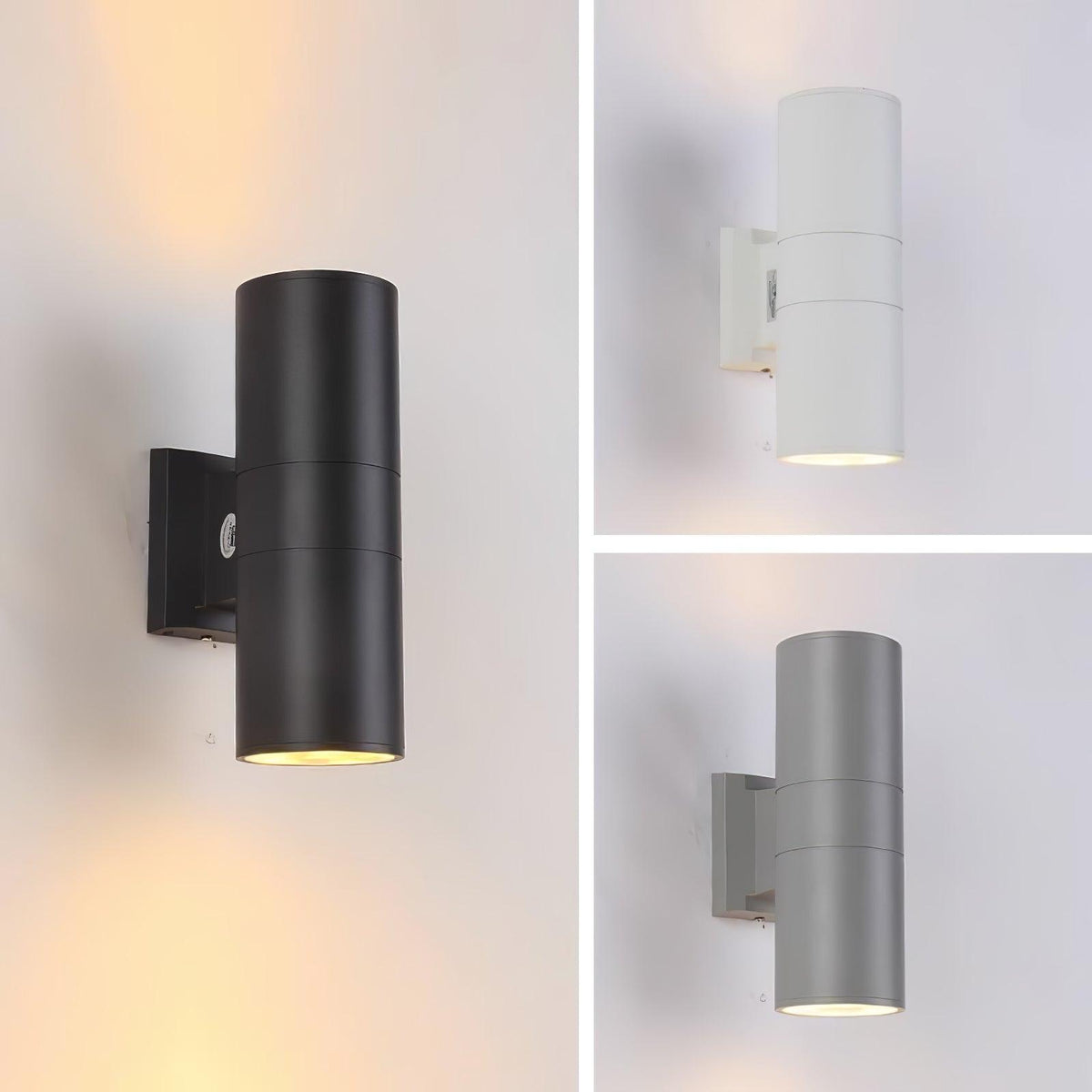 Modern Black Cylinder Wall Light – Outdoor Sconce for Porch