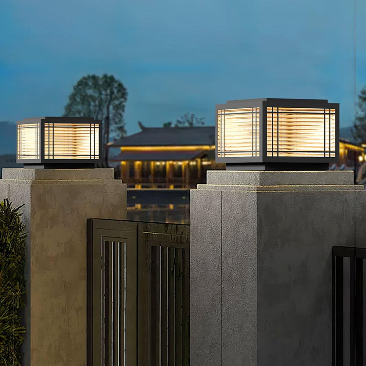 Classic Black Post Light – Solar Deck Light for Yard