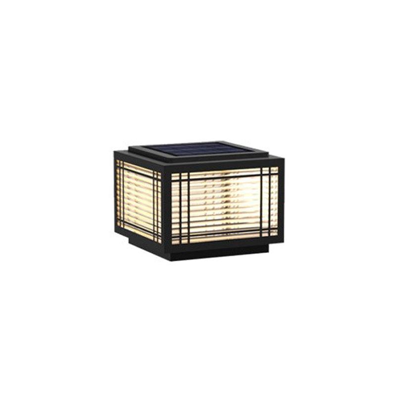 Classic Black Post Light – Solar Deck Light for Yard