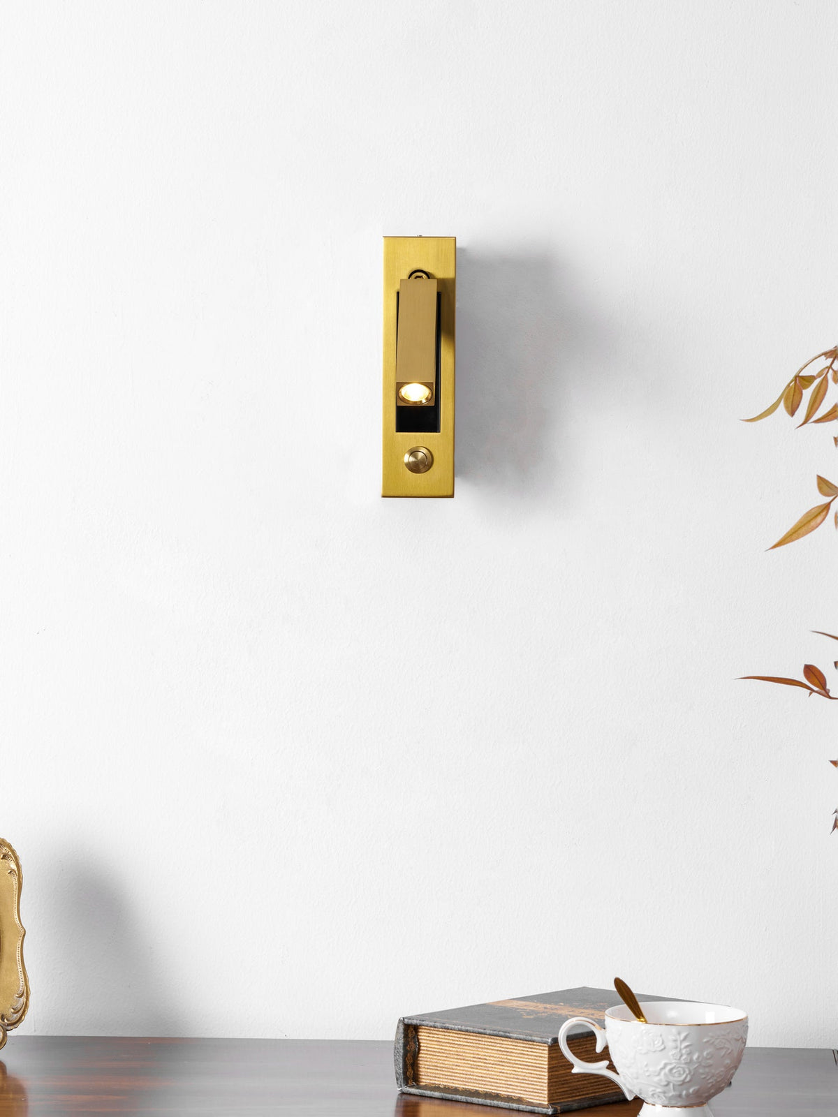 Minimalist Metal Recessed Sconce – Folding Bedside