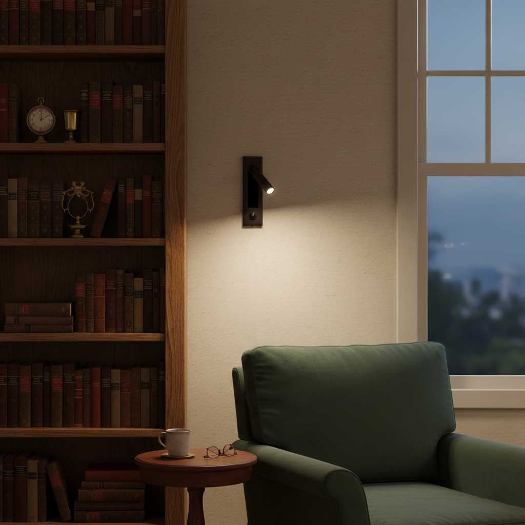 Minimalist Metal Recessed Sconce – Folding Bedside