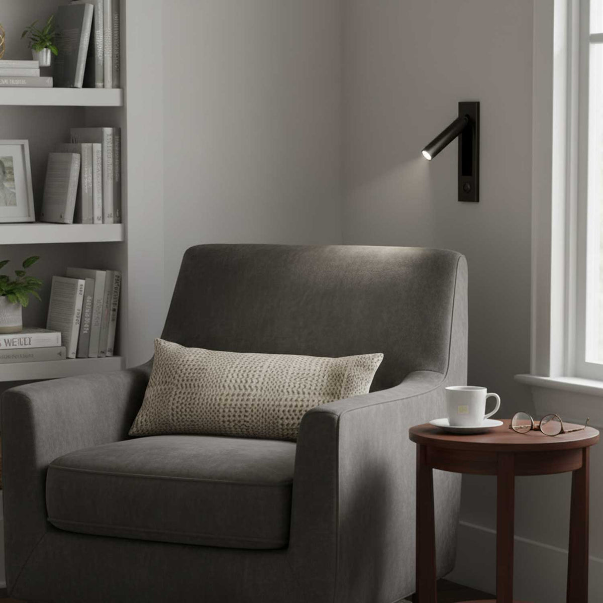 Minimalist Metal Recessed Sconce – Folding Bedside