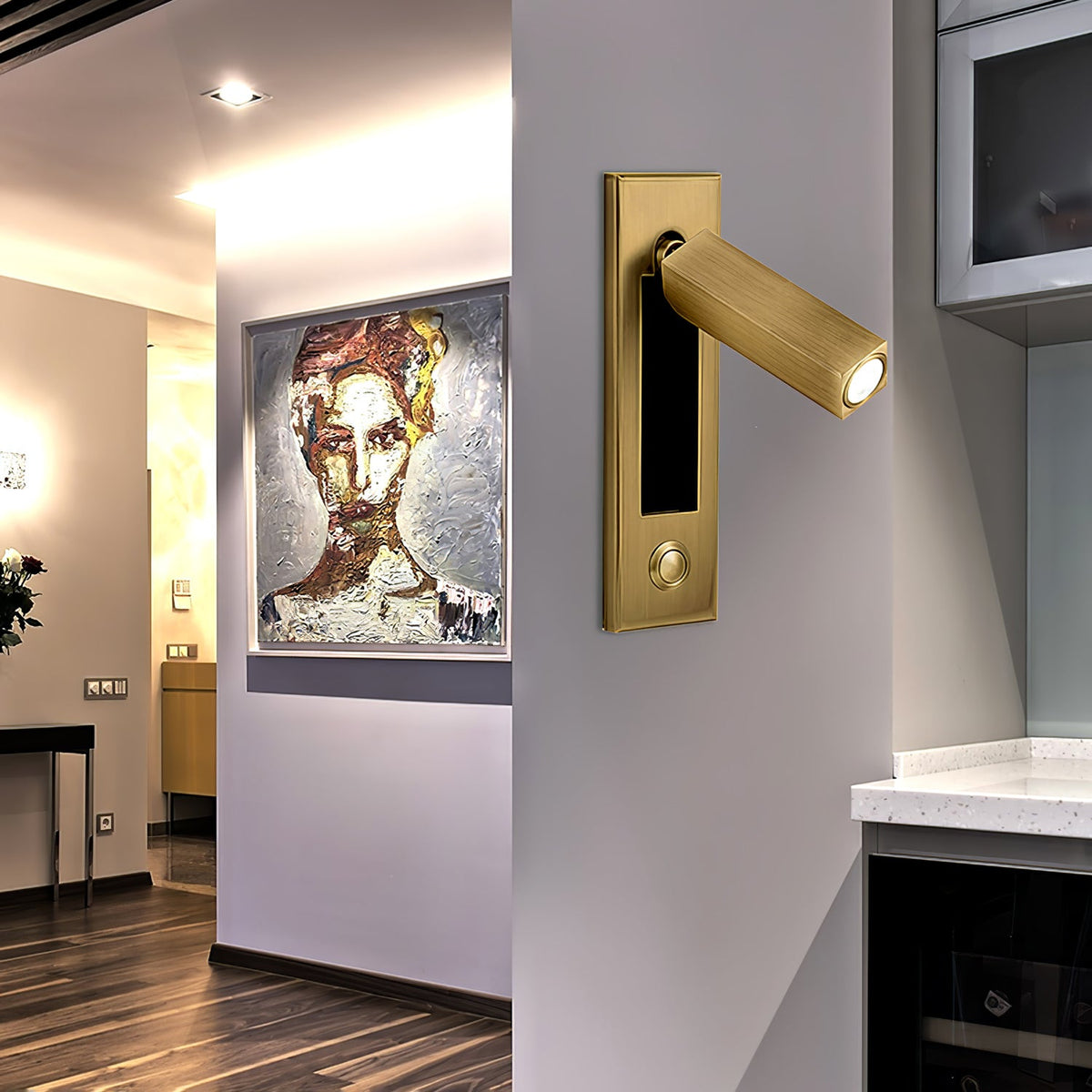 Minimalist Metal Recessed Sconce – Folding Bedside