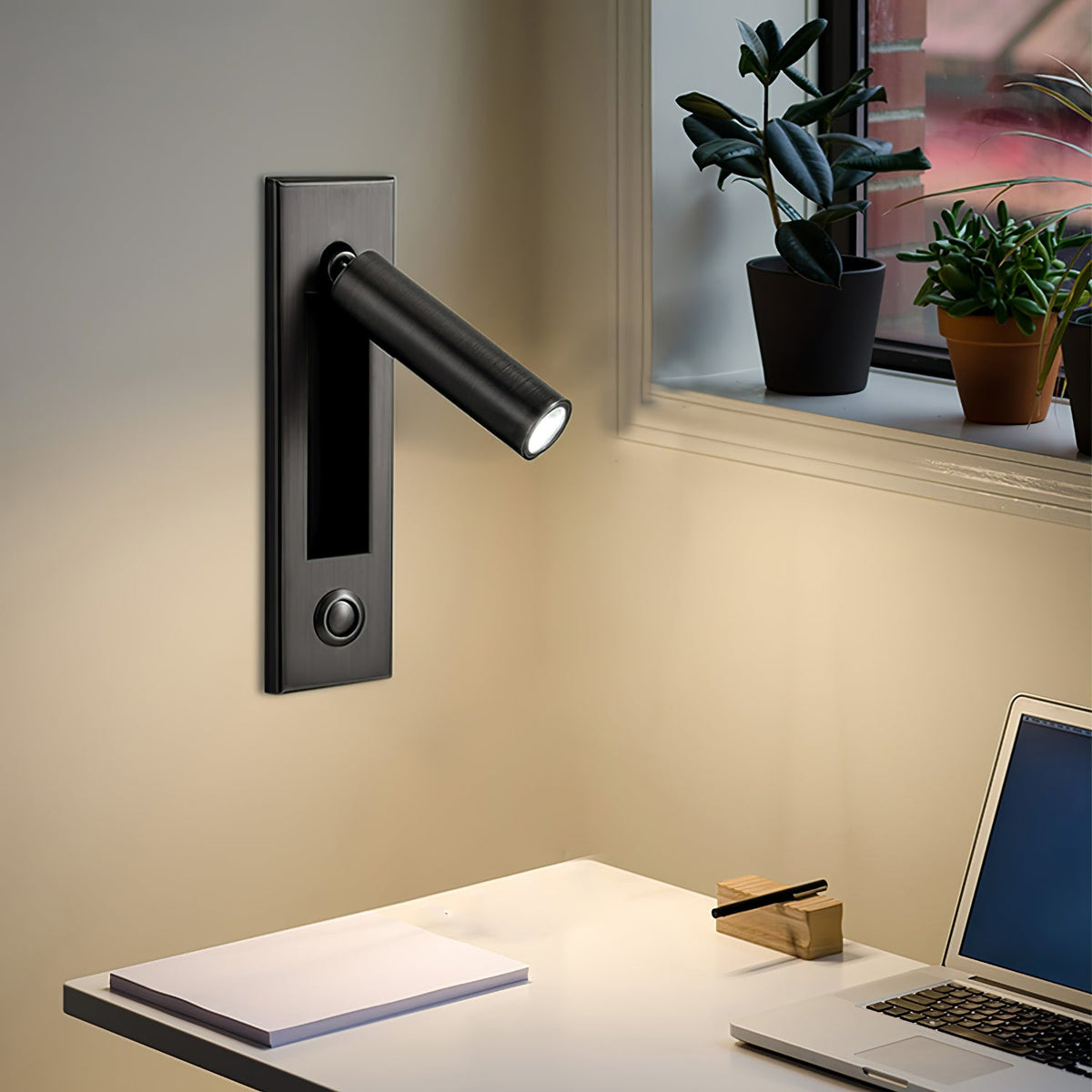 Minimalist Metal Recessed Sconce – Folding Bedside