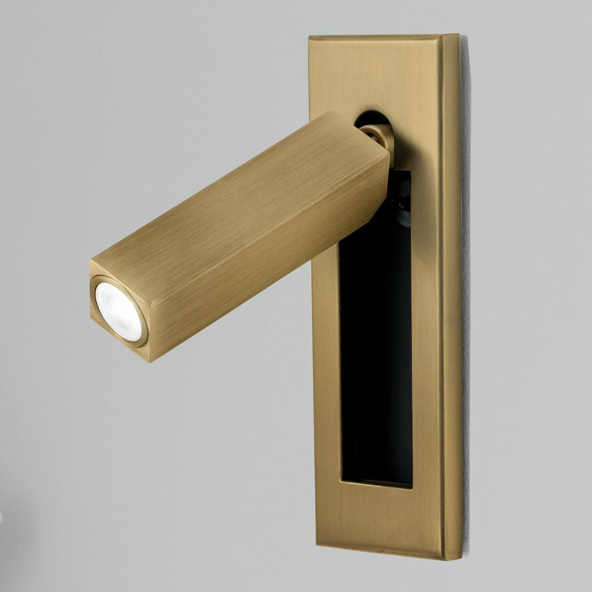 Minimalist Metal Recessed Sconce – Folding Bedside