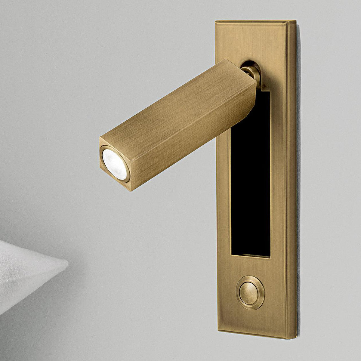 Minimalist Metal Recessed Sconce – Folding Bedside