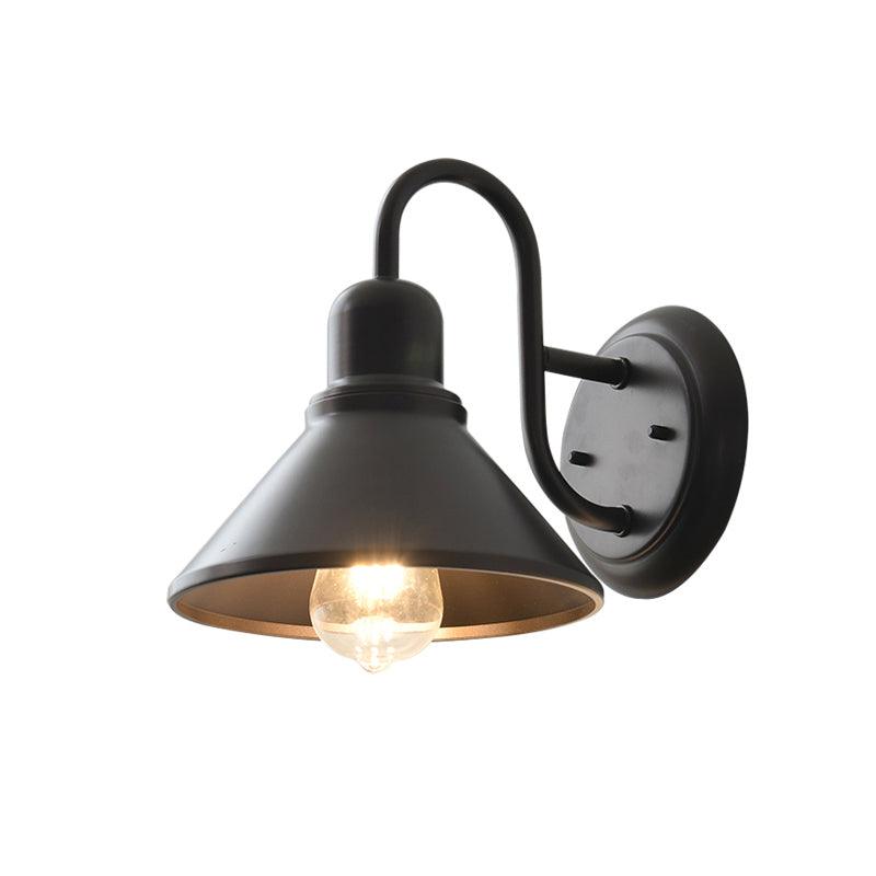 Farmhouse Black Cage Wall Light – Outdoor Sconce for Porch