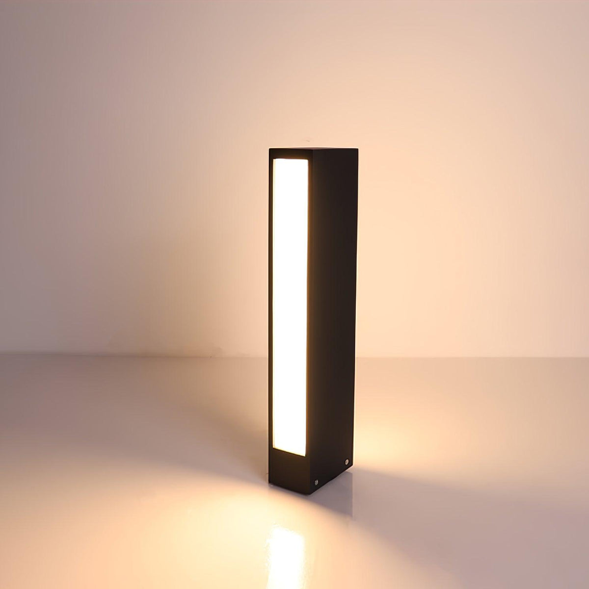 Modern Black Path Light – Slim Bollard Light for Walkway