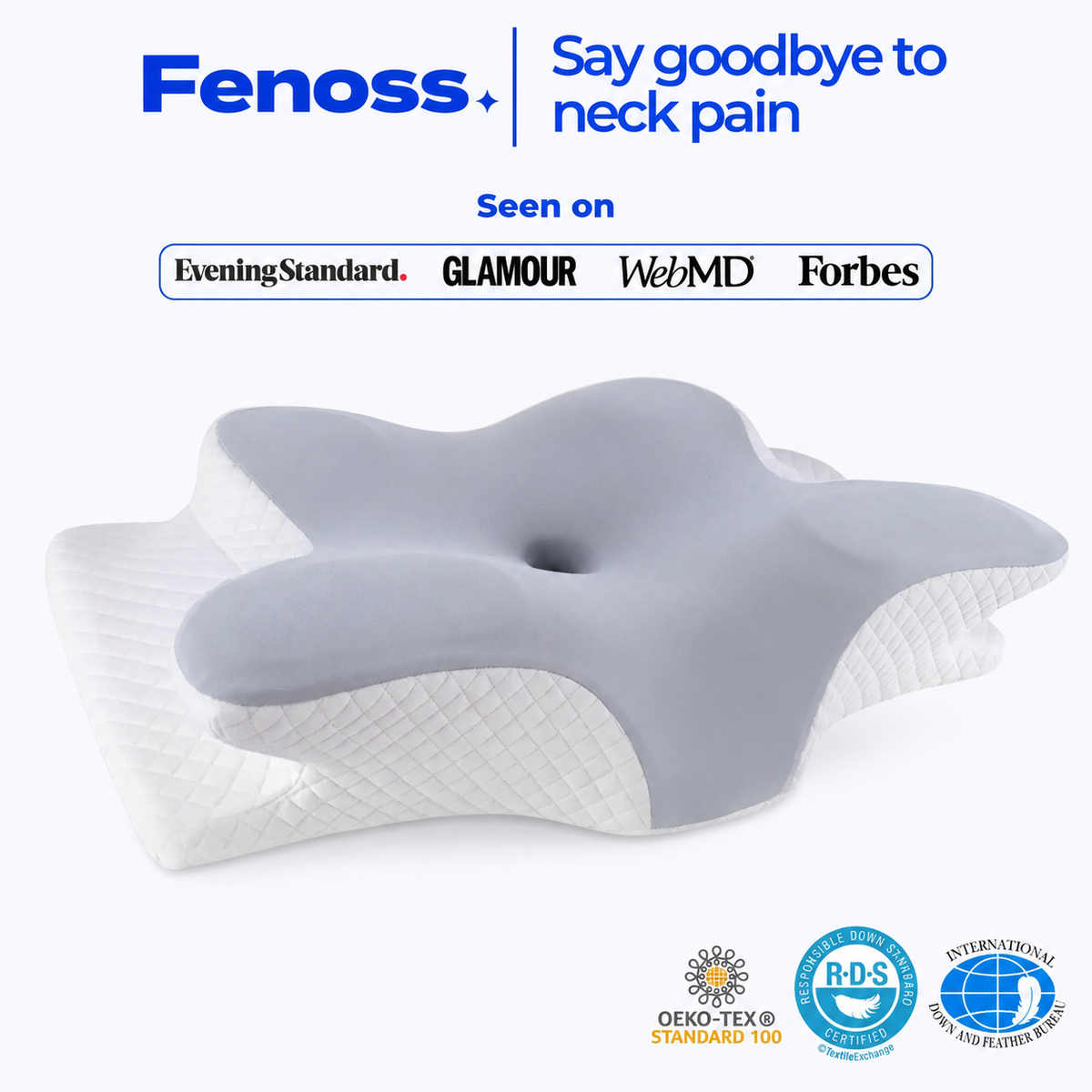 Fenoss® Elevated & Enhanced Thickness Contour Pillow 2.0