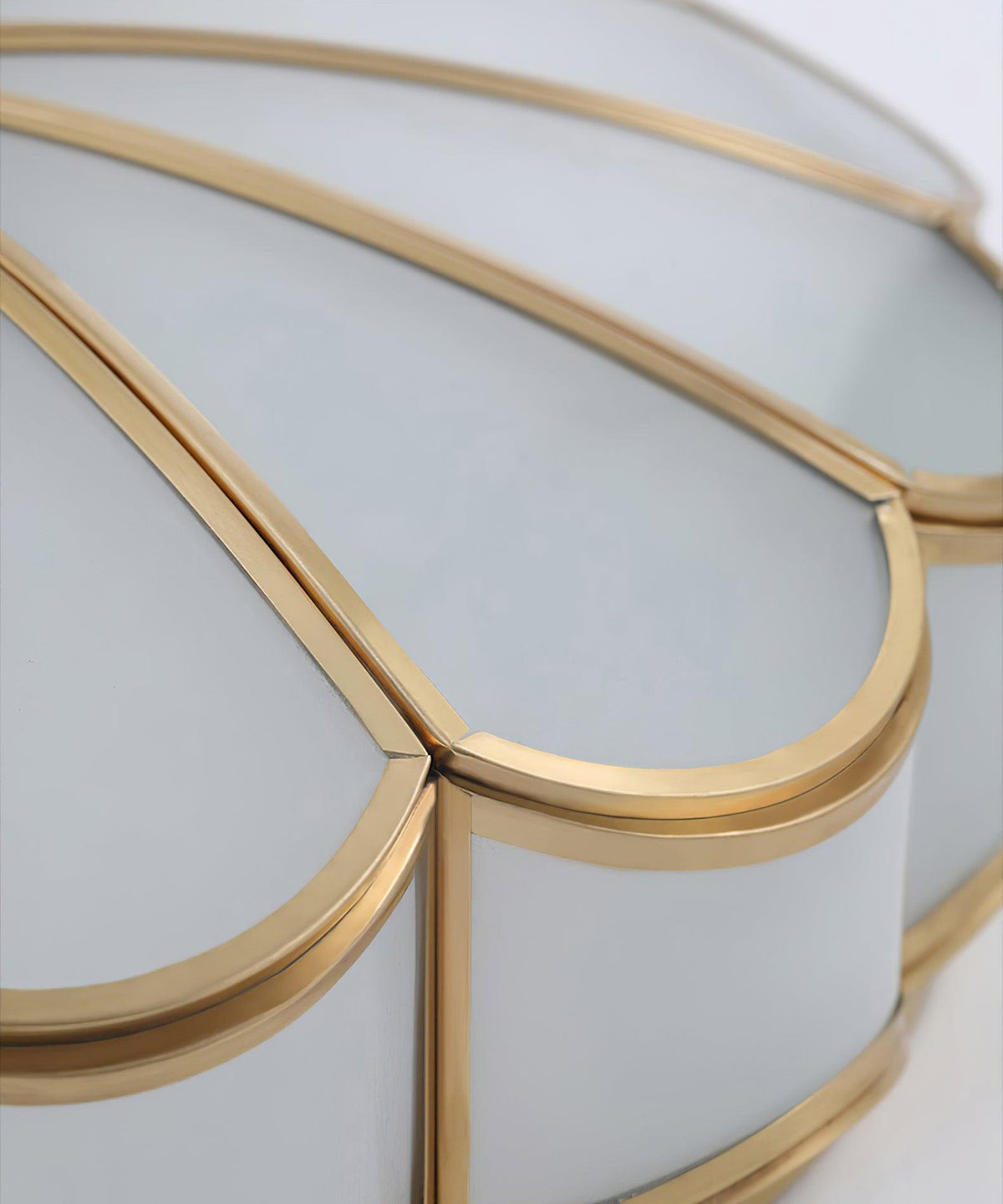 Art Deco Brass Glass Ceiling Light – Petal Bloom