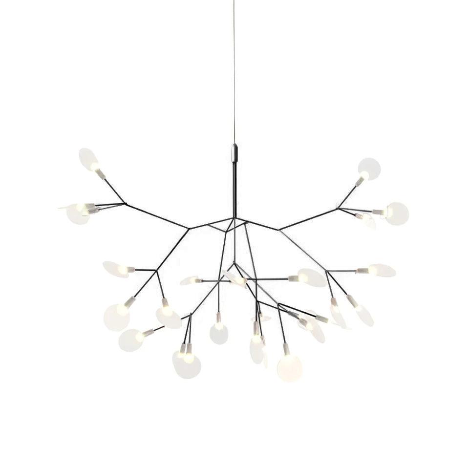 Modern Black Metal Branch Chandelier – Firefly LED