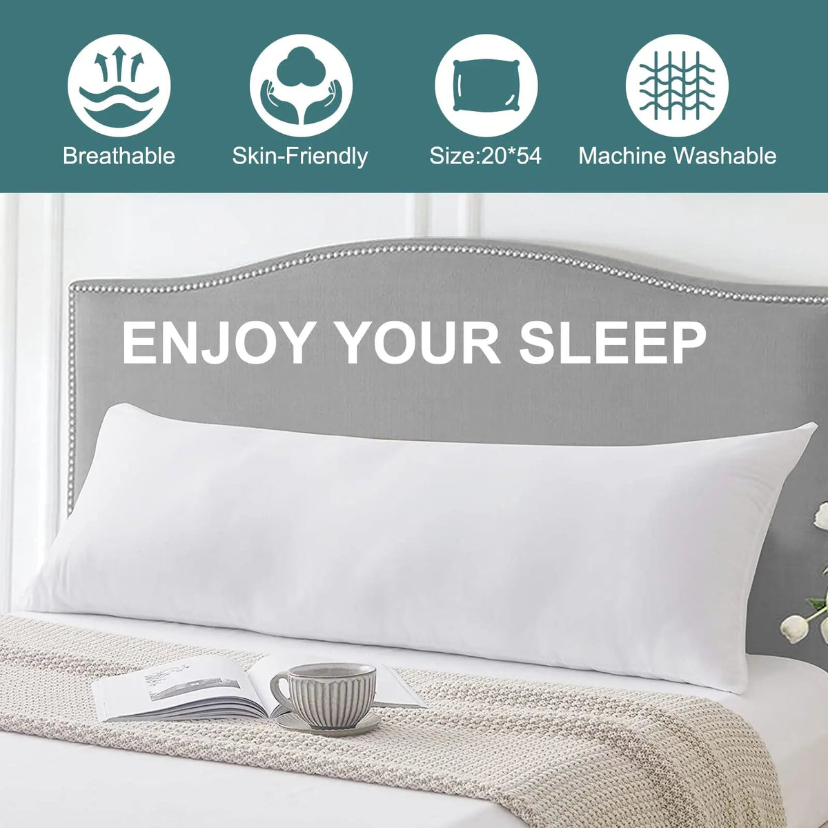 Fenoss® Large Breathable Body Pillow