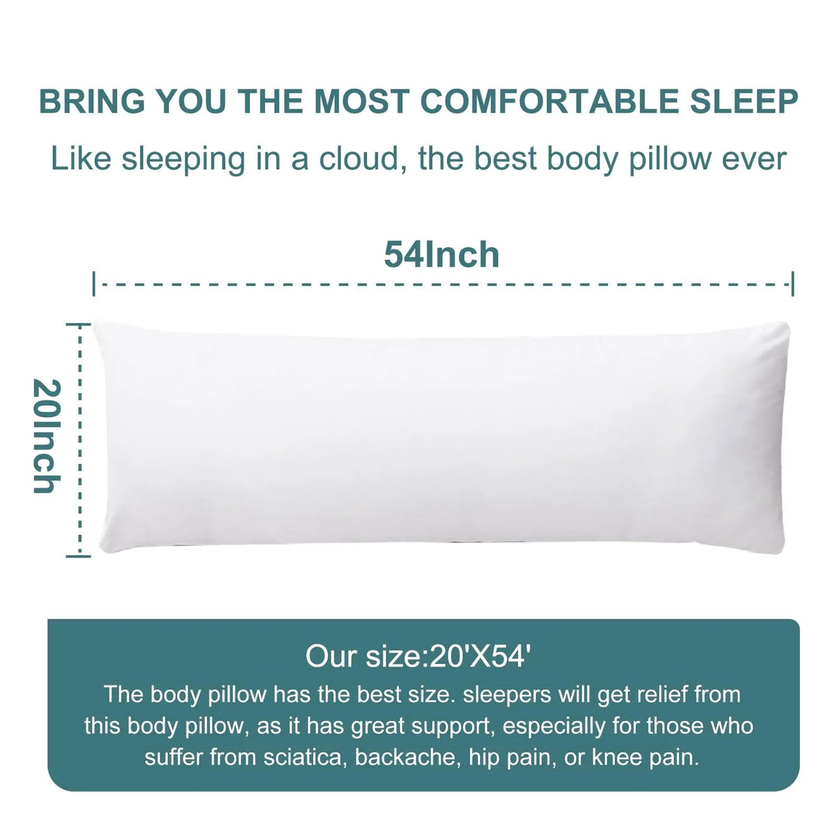 Fenoss® Large Breathable Body Pillow