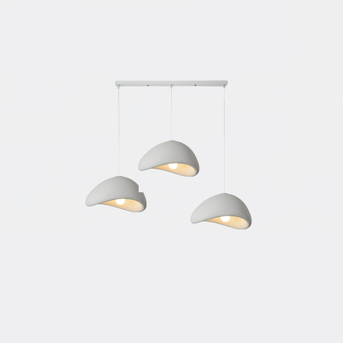 Minimalist White Dome Pendant Light – Moon Shade