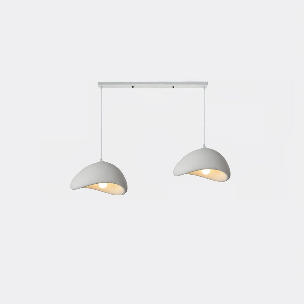 Minimalist White Dome Pendant Light – Moon Shade