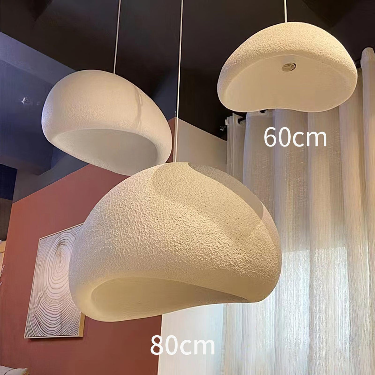Organic White Cloud Pendant Light – Sphere Shade