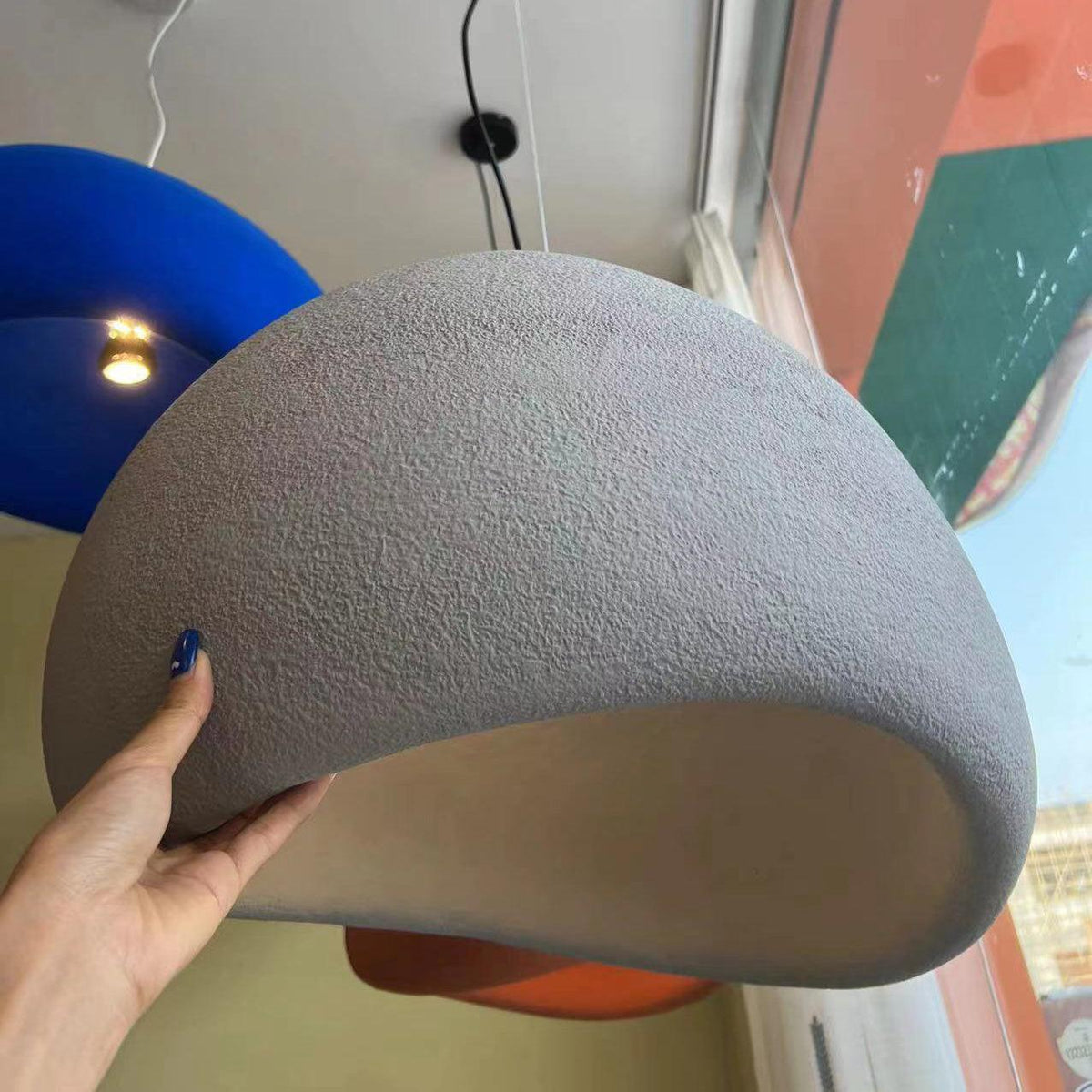 Organic White Cloud Pendant Light – Sphere Shade