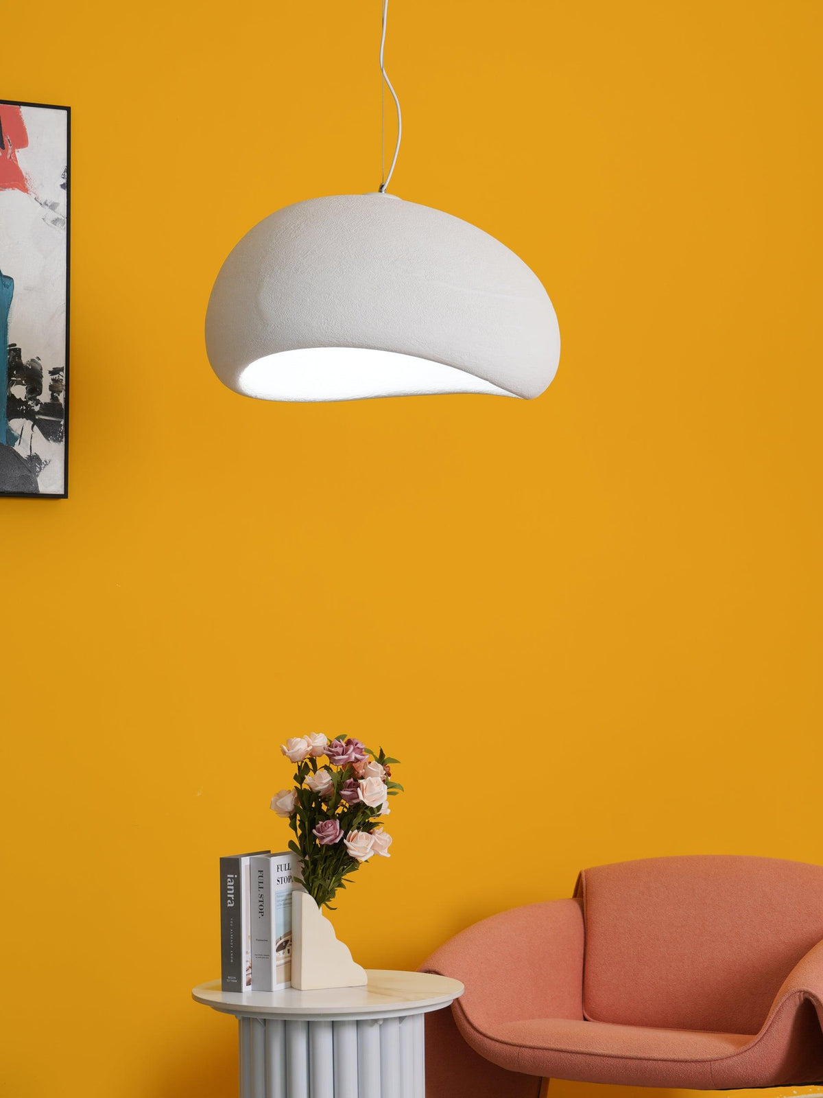 Organic White Cloud Pendant Light – Sphere Shade