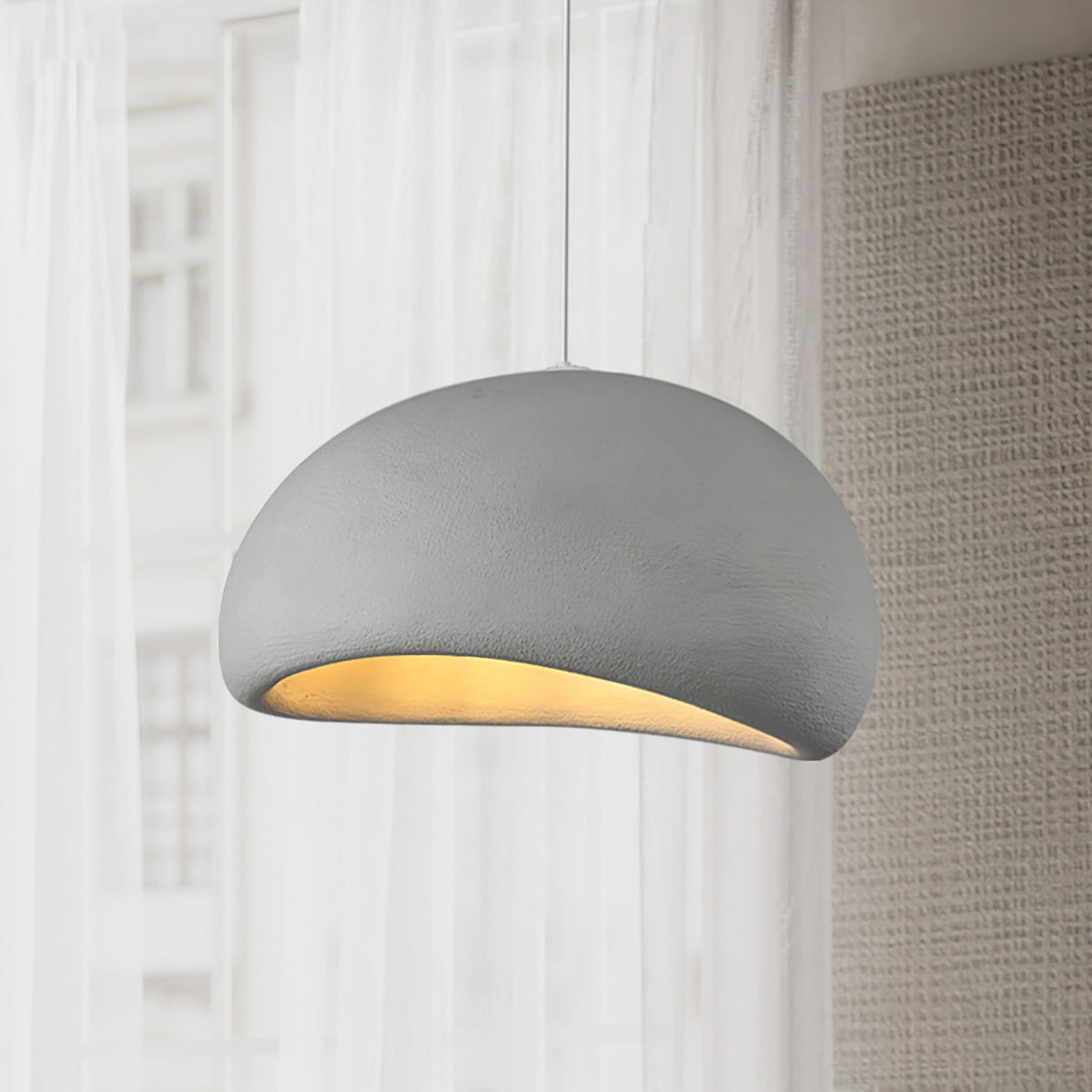 Organic White Cloud Pendant Light – Sphere Shade