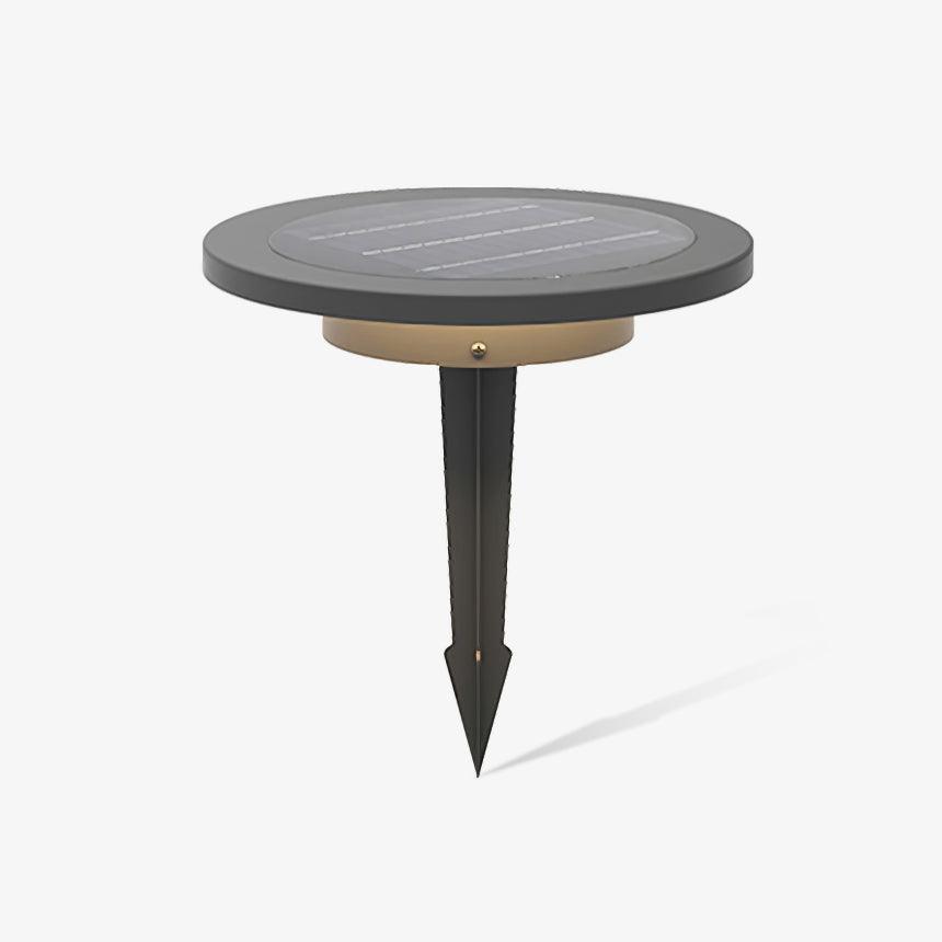 Black Solar Disc Light – Lawn Spike Light for Garden