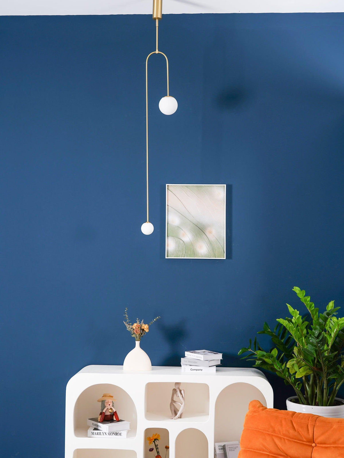 Modern Gold Metal Arc Chandelier – Globe Pendants