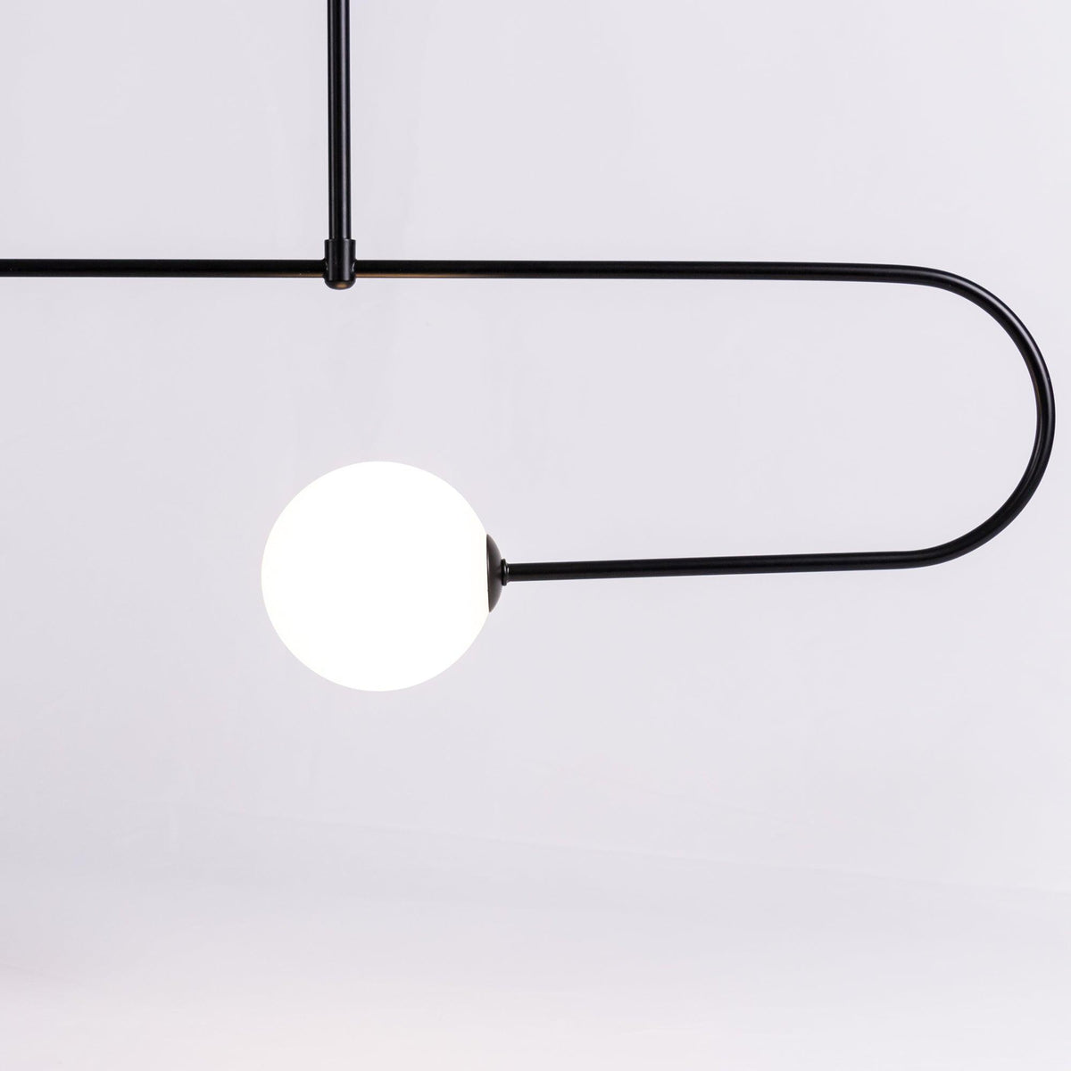 Modern Gold Metal Arc Chandelier – Globe Pendants