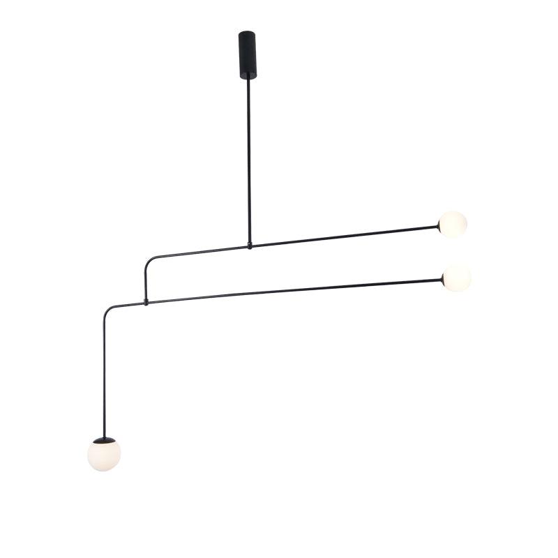 Modern Gold Metal Arc Chandelier – Globe Pendants