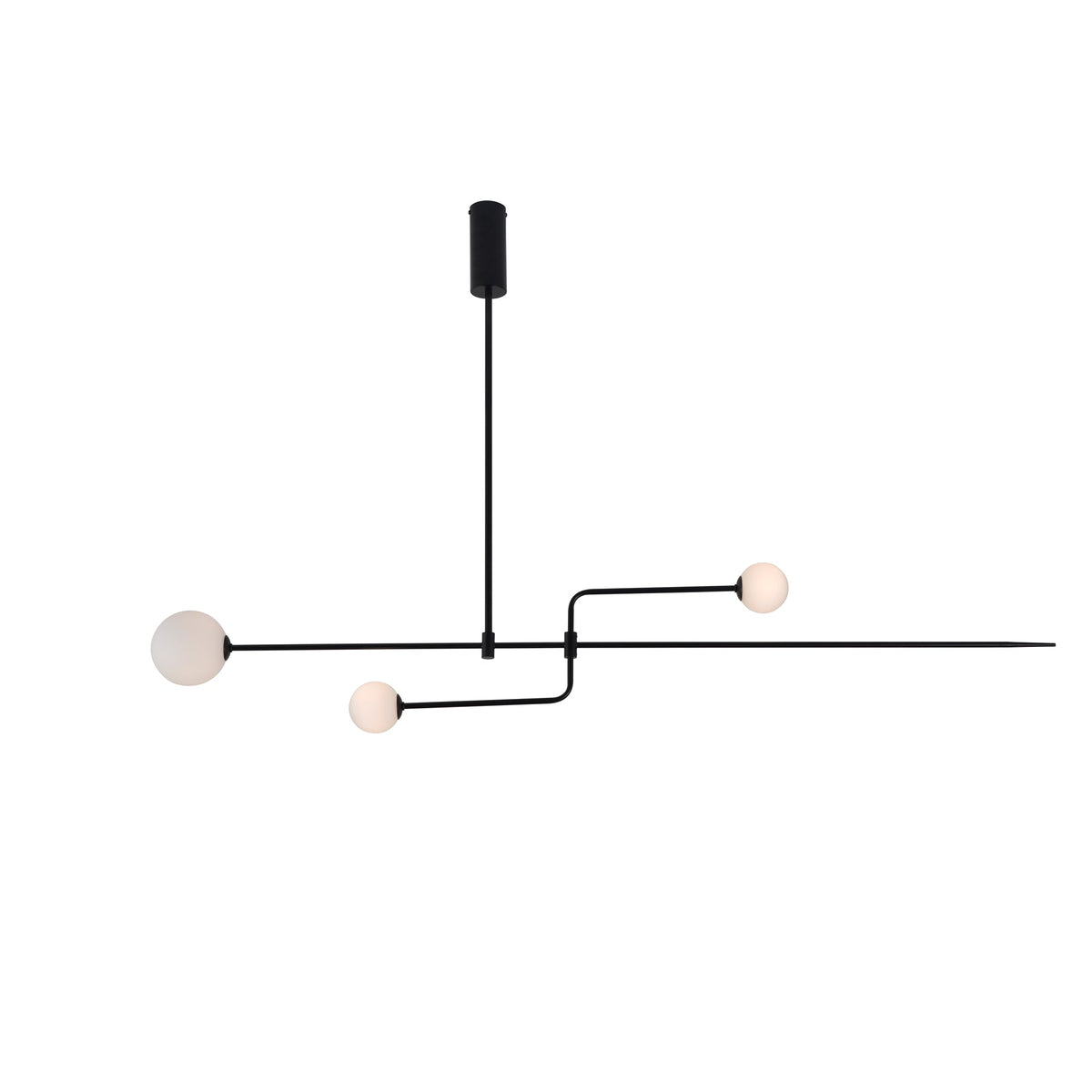 Modern Gold Metal Arc Chandelier – Globe Pendants