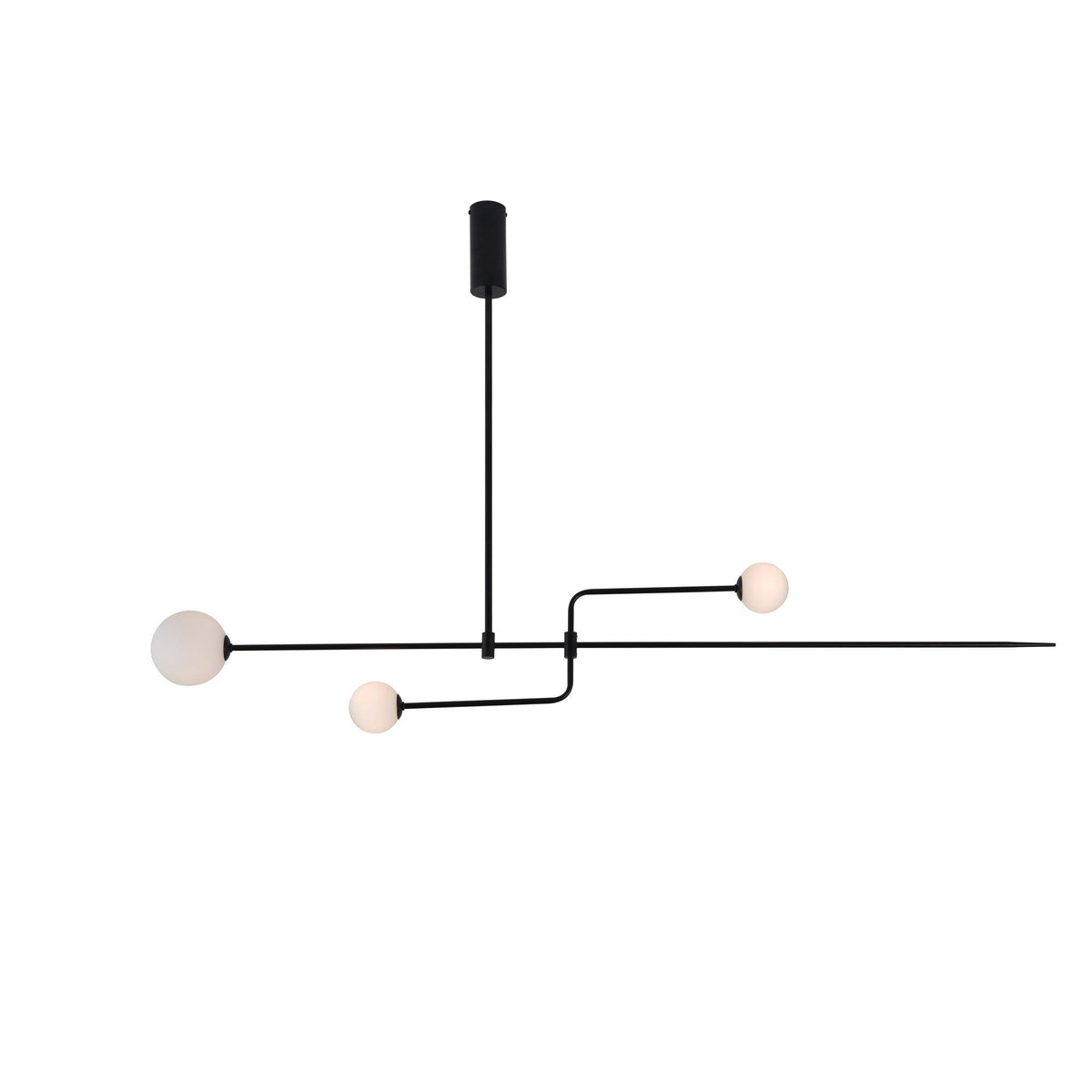 Modern Gold Metal Arc Chandelier – Globe Pendants