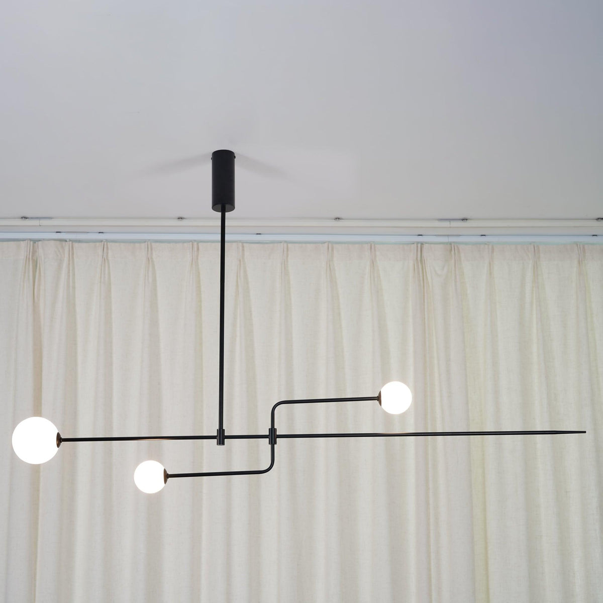 Modern Gold Metal Arc Chandelier – Globe Pendants