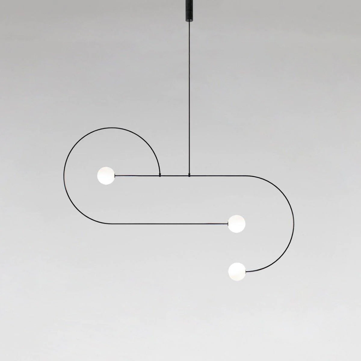 Modern Gold Metal Arc Chandelier – Globe Pendants