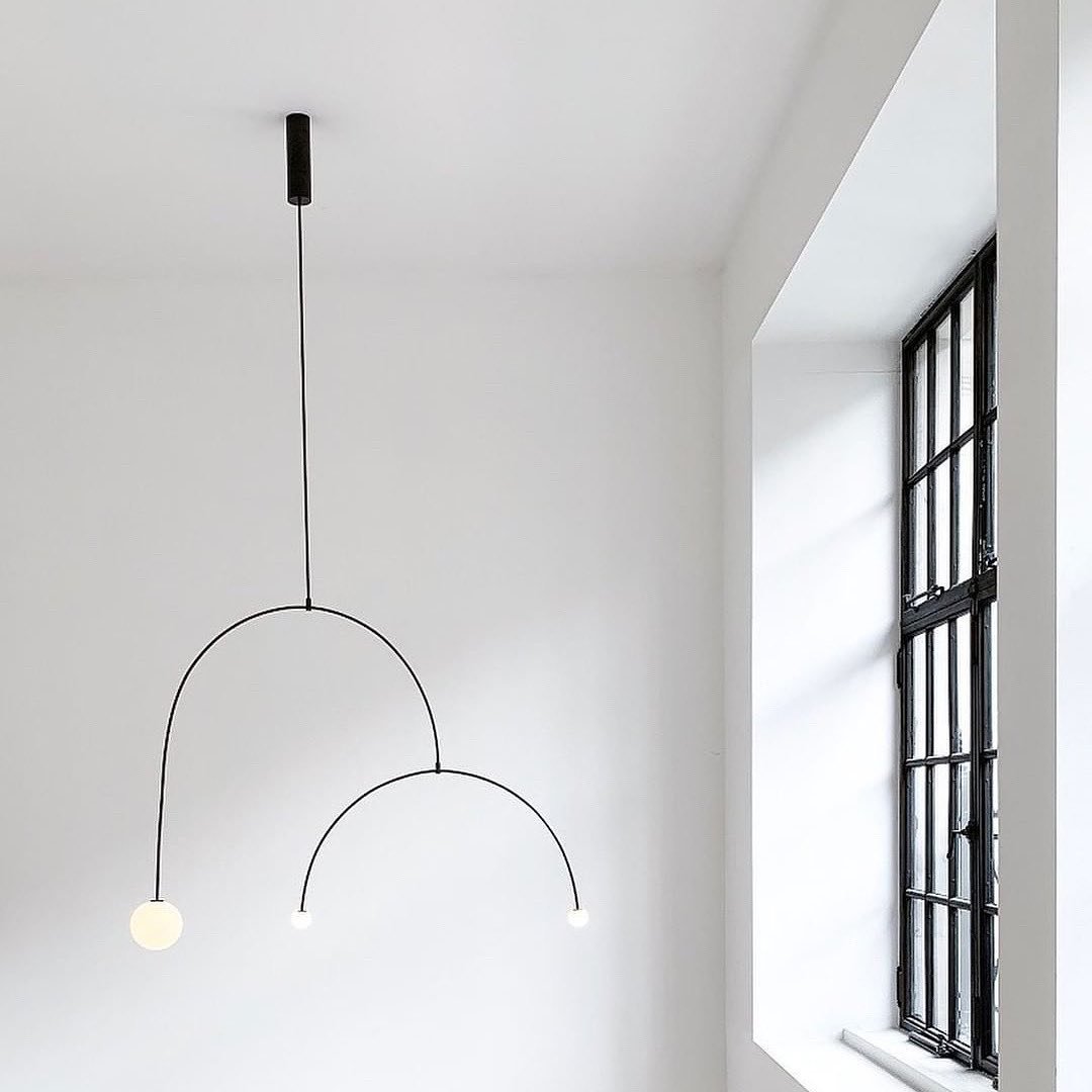 Modern Gold Metal Arc Chandelier – Globe Pendants