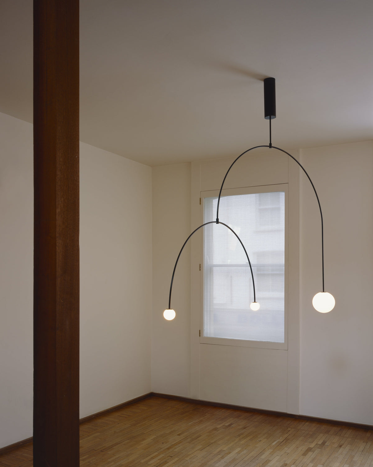 Modern Gold Metal Arc Chandelier – Globe Pendants