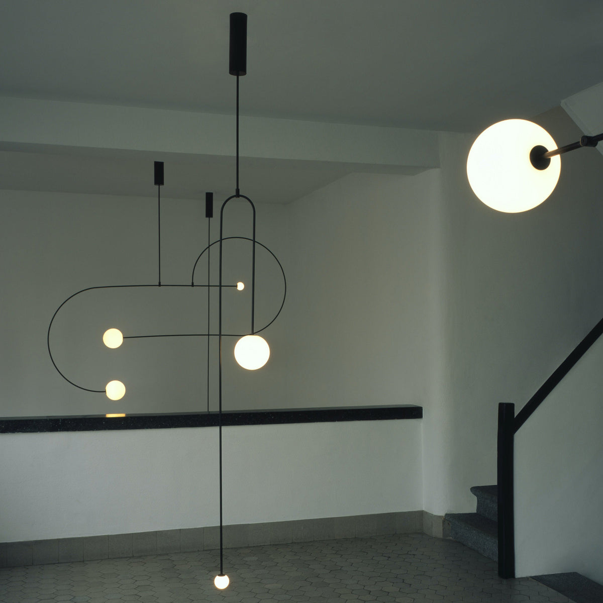 Modern Gold Metal Arc Chandelier – Globe Pendants