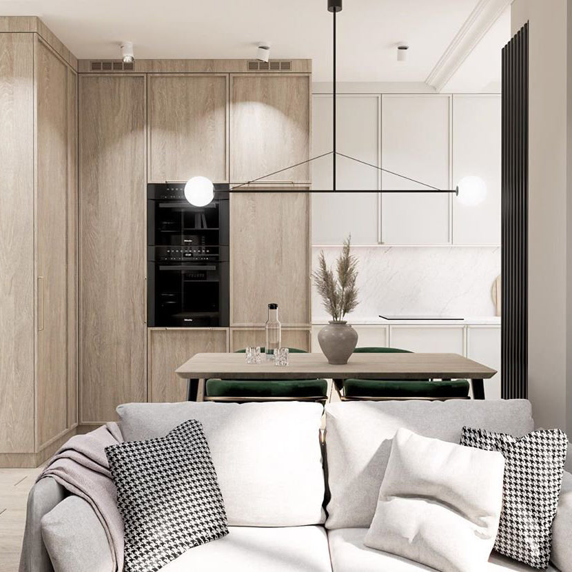 Modern Gold Metal Arc Chandelier – Globe Pendants
