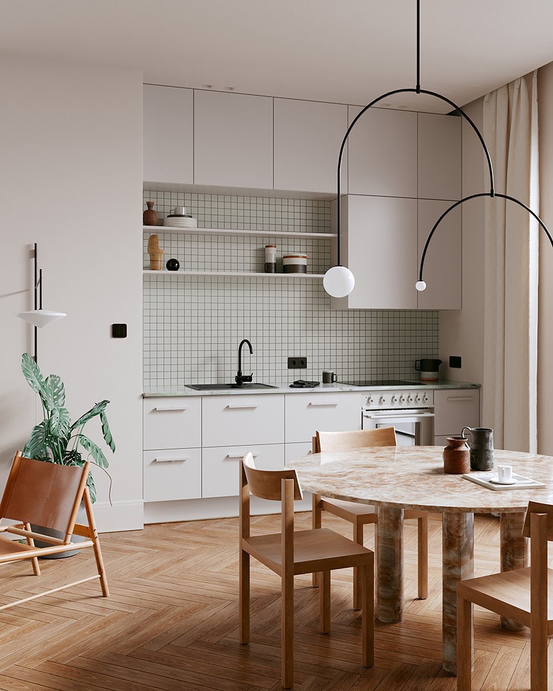 Modern Gold Metal Arc Chandelier – Globe Pendants