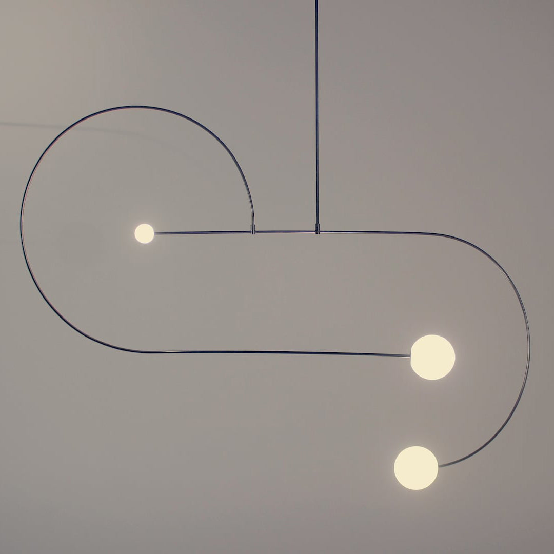 Modern Gold Metal Arc Chandelier – Globe Pendants